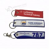 coole aangepaste stof geweven karabijnhaak gepersonaliseerde sleutelhangers tag aangepast logo