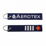 op maat geborduurde sleutelhanger sleutelhanger jet tags