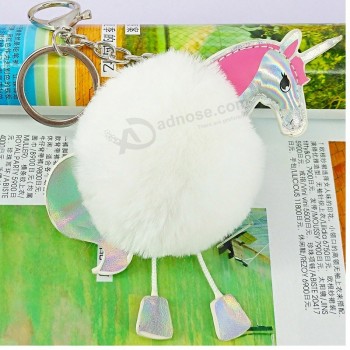 Lovely Puff Ball KeyChains Cute Horse KeyChains