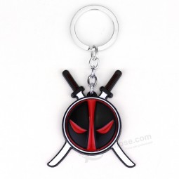 Deadpool Mask Key chain Movie LOGO Pendants Keychain Personalised Keyrings for Men Woman