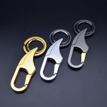 걸이를 가진 개인화 된 호화스러운 수동 거는 keychain 금속 합금 열쇠 고리