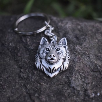 Porte-clés loup Porte-clés païen Porte-clés Pendentif Animal personnalisé Porte-clés
