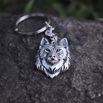 Wolf Schlüsselanhänger heidnischen Schlüsselring personalisierte Tier Anhänger Schlüsselbund