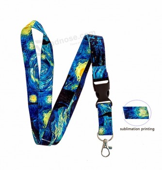 cordão de pescoço de poliéster de venda direta da fábrica com suporte de cartão