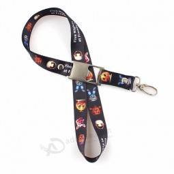 High Quality Polyester Beer Bottle Opener Lanyard for key with Metal Hook