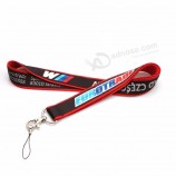 Individuelles Logo-Print personalisierte Hals-Siebdruck-Lanyard für Schlüssel