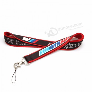 gepersonaliseerde logo print gepersonaliseerde nek zeefdruk lanyard voor sleutel