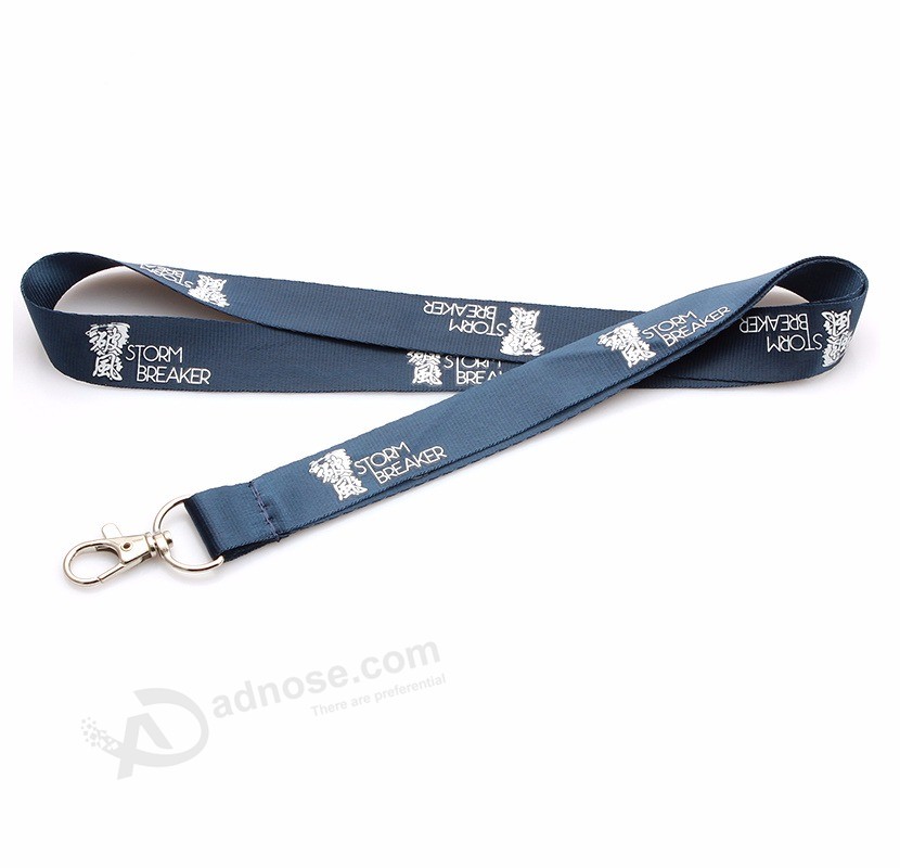 Factory directly Sale metal Clip polyester Silk screen Lanyard