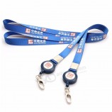 Fabrik OEM hochwertige Nylon-Siebdruck-Lanyard für den Schlüsselhals