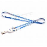 billige personalisierte siebdruck polyester lanyard für schlüssel benutzerdefinierte