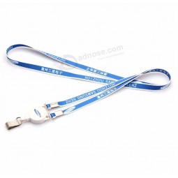 billige personalisierte siebdruck polyester lanyard für schlüssel benutzerdefinierte