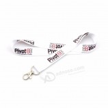 Heißer verkauf angepasst logo druck stoff polyester lanyard für schlüssel