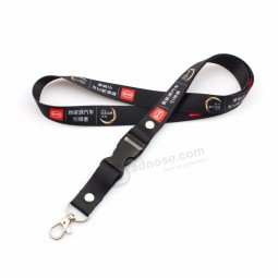 Fabrik benutzerdefinierte billige Sublimationsdruck Polyester Lanyards für Schlüssel mit abtrennbarer Schnalle
