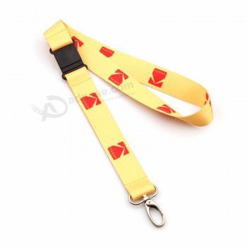 op maat gemaakte dubbel bedrukte zakelijke lanyards voor sleutel met losgekoppelde gesp