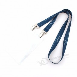 cordino personalizzato con logo stampato di alta qualità per chiave con doppia clip
