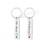 Porte-clés d’étiquette de chien personnalisé pour pendentifs de couple Porte-clés