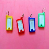 Plastikrechteck keychains Gepäckanhänger Haustier etikettiert Schlüsselidentifikationsaufkleber für Hotel