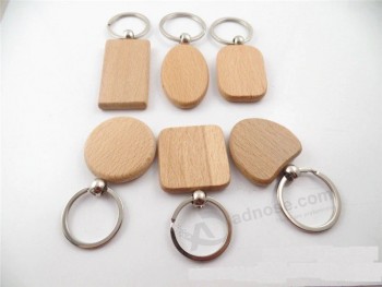 Customized wooden tag link key ring