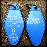 De gekke Cat lady hotel sleutelhanger