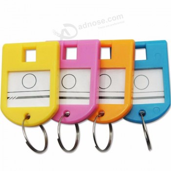 다채로운 플라스틱 수화물 ID 부대 상표 열쇠 꼬리표 열쇠 고리 부속품