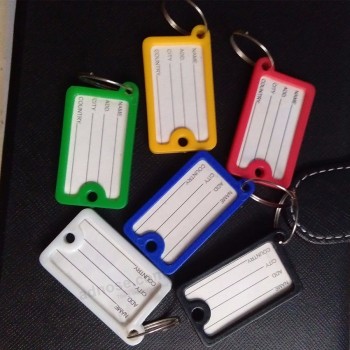 직사각형 열쇠 카드 수정 같은 플라스틱 열쇠 ID 상표 꼬리표 카드 쪼개지는 반지 열쇠 고리 열쇠 고리