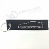 Key Rings Embroidered Air Name Brand Custom Embroidery Woven Keychain