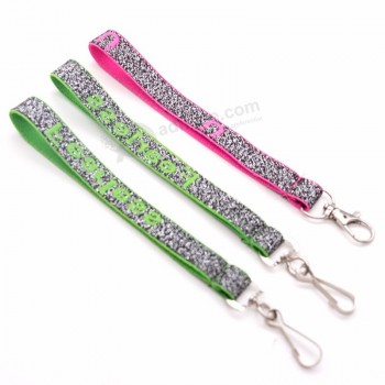 zeefdruk elastische korte lanyard