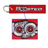 goedkoop op maat verwijderen vliegtuig borduurwerk sleutelhanger, bemanning geborduurde vlucht gepersonaliseerde sleutelhangers Key Tag