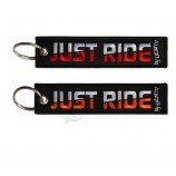 aangepaste vorm borduurwerk twill piloot Key Tag geborduurde sleutelhanger sleutelhanger Voor promotie relatiegeschenk