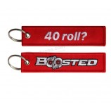 groothandel hoge kwaliteit geborduurde sleutelhanger aangepaste stof gepersonaliseerde sleutelhangers aangepaste logo geborduurde sleutelhanger