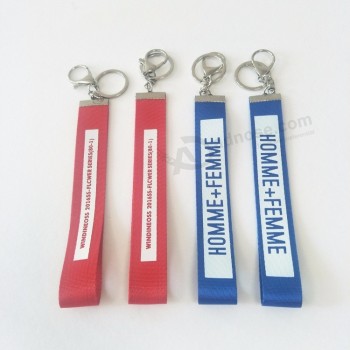 사용자 정의 로고 방아 끈 키 체인, 프로모션 선물 짠 / 인쇄 / 자수 개인 키 체인