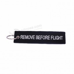 Heiße Verkaufsgewohnheitslogonamen-Abzugsleinenstickerei personifizierte keychains / keytag / Schlüsselring