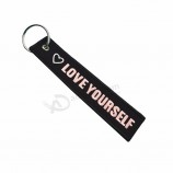 promotie op maat geborduurde gepersonaliseerde sleutelhangers