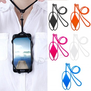 Universel Silicone Téléphone Portable Longe Support Étui Couverture Téléphone Tour de Cou Sangle En gros