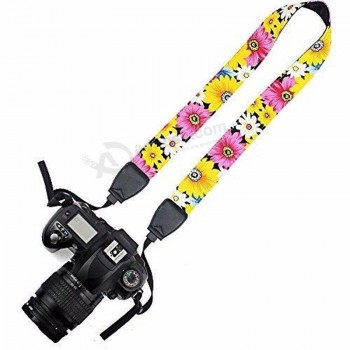 tracolla per fotocamera personalizzata in poliestere giallo personalizzata