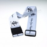 Promotional custom personalized luggage strap with plastic buckle