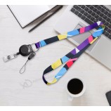 No MOQ High quality printing Custom lanyard for Retractable ID Badge Reels neck strap lanyard for phones Gym Hang Rope Lariat