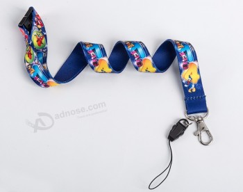 Geen minimum cartoon lanyards nekriem voor kinderen lanyards disny barbie manga super hero lanyards met ID-naamkaart