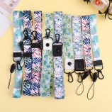 Dessin animé mignon chat bambou longe cou sangle pour clés carte d’identité sangles de téléphone portable pour Huawei USB porte-badge bricolage accrocher corde