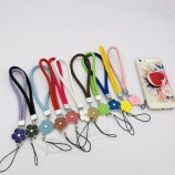Sangle de poignet de main courte PU Sangles de téléphone portable antidérapantes pour iphone Cordon Samsung Corde de téléphone USB Lanière Movil pour clés