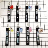 1pc KPOP BTS Laser Phone Lanyard TATA COOKY SHOOKY Mignon Porte-clés Téléphone portable Strip Bag Pendentif Accessoires