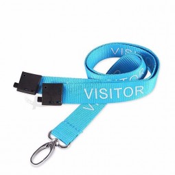 Wholesale Polyester thick flat lanyard for keys ring