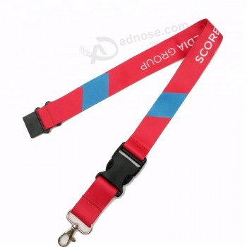 Breakaway Custom Silkscreen Printed Name Logo Polyester Neck Strap Lanyard with Cell Phone Strap