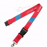 Breakaway personnalisé sérigraphié nom logo polyester sangle de cou longe avec sangle de téléphone portable
