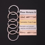 Calendrier personnalisé Porte-clés Noms gravés personnalisés Date Votre logo unique Porte-clés