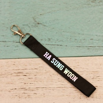 Double Sided Discoloration Name K-pop Key Chain Pendant Keyring Laser Keychain