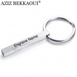 Porte-clés en acier inoxydable Logo personnalisé porte-clés Pendentif fournitures