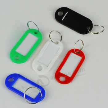 Chave de identificação de plástico personalizado etiqueta de cartão de nome tags chaveiros chaveiros Chaveiros fobs ID tags