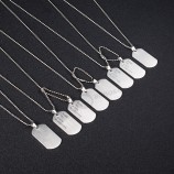 klassischer edelstahl mode schlüsselbund druck name id tags karten anhänger