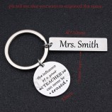 Für den Tag des Lehrers keychain Geschenk personalisierter Namensschlüsselring Umbau